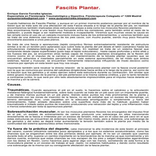 Fascitis Plantar (Texto Revisado).