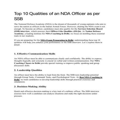 What Happens After You Clear the NDA Written Test A Step-by-Step ...
