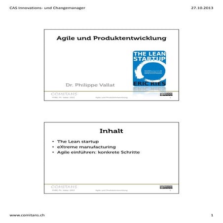 Agile und Produktentwicklung - CAS Innovations- und Changemanager - FH Bern -...