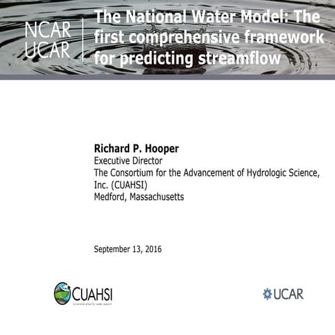Community WRF-Hydro & Its Implementaton as the NOAA National Water ...