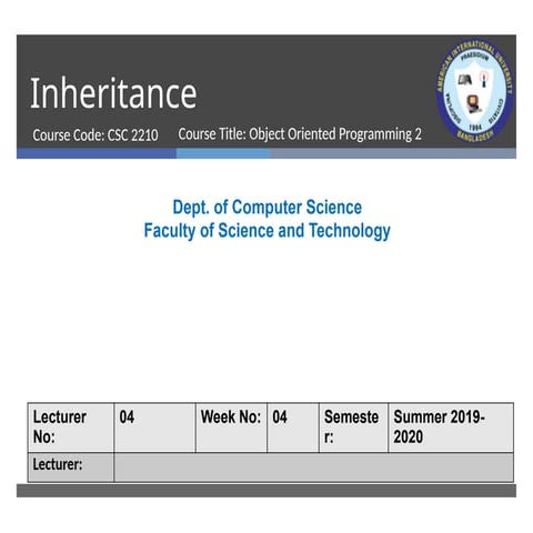Comprehensive Guide to Inheritance in Object-Oriented Programming with ...