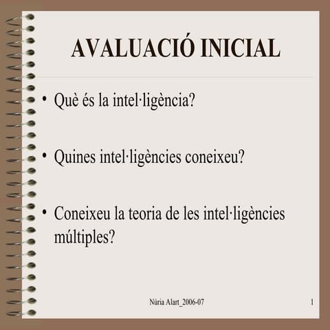 Intel·ligències múltiples per tutoria