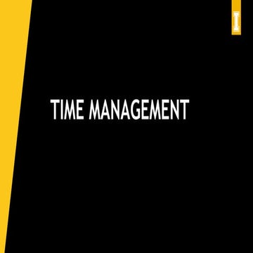 Time Management & Schedule Building