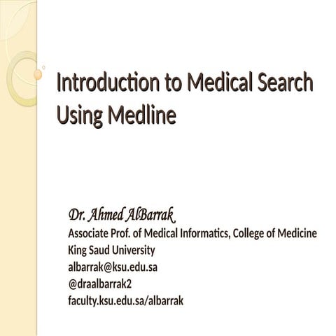 03 Introduction to Medical Search Using Medline (2).ppt