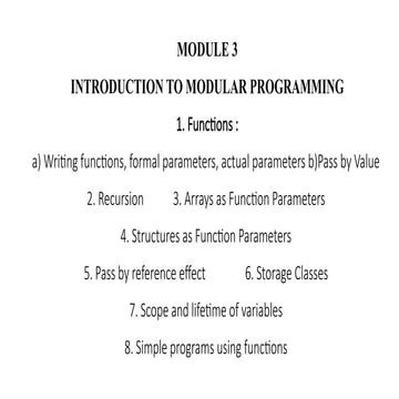 Passing an Array to a Function (ICT Programming) | PPTX