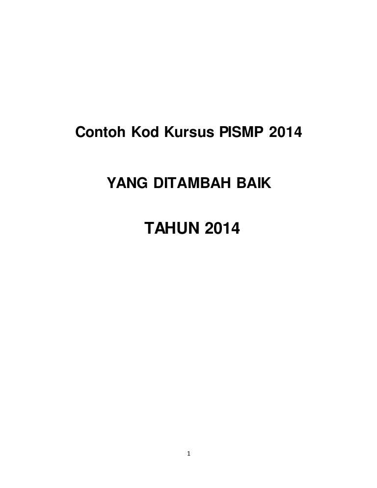 03 Kod Kursus Baharu Pismp