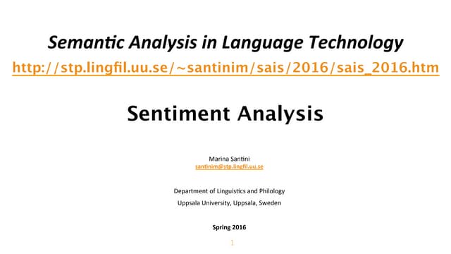 Sentiment Analysis