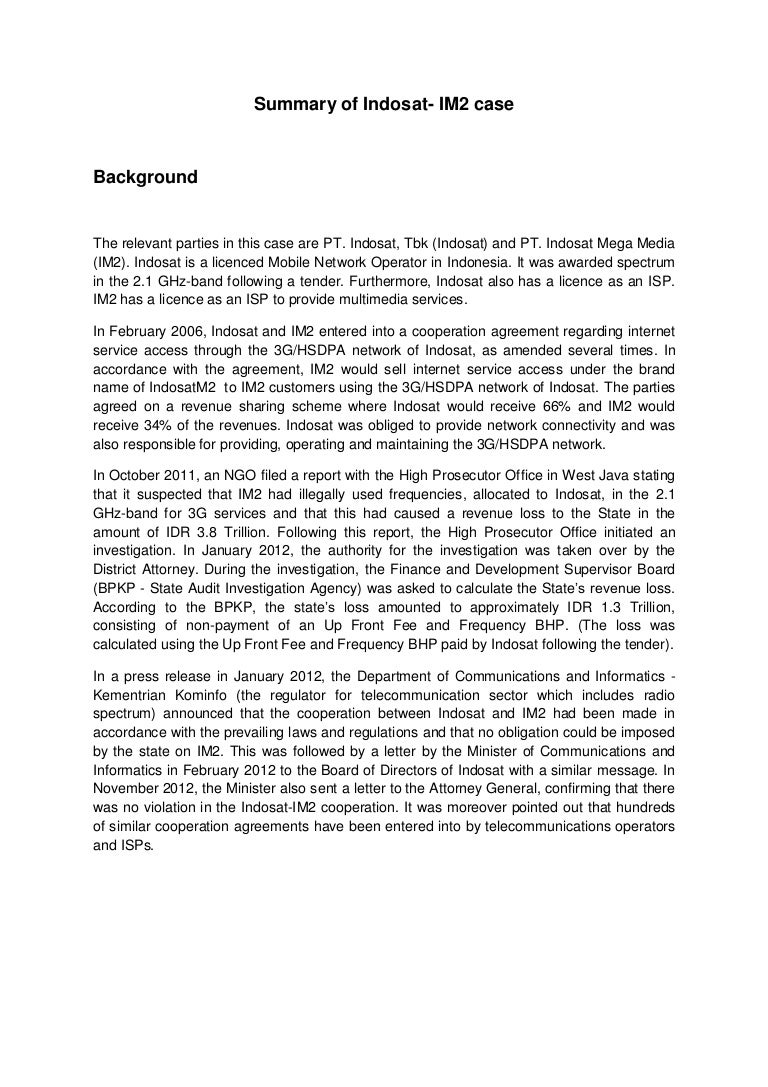 Legal summary of im2