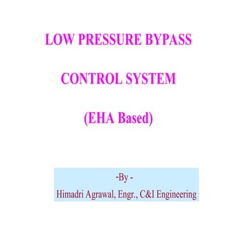 HP & LP ByPass System in 600MW power plant | PPTX