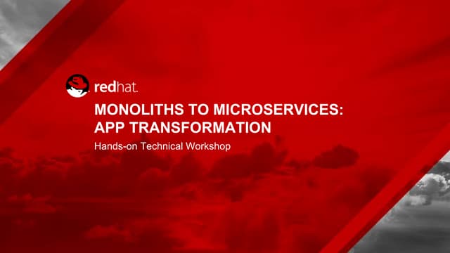 App Mod 03: Monoliths to microservices with java ee and spring boot