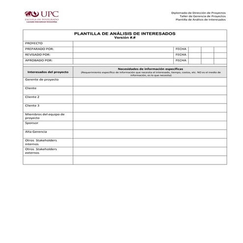 Plantilla de analisis de interesados