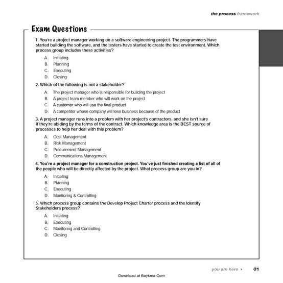 03 pmp project management processes exam