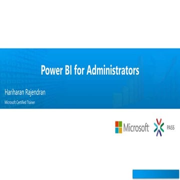 Power BI Admin Features & REST API