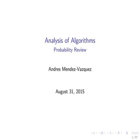 03 Probability Review for Analysis of Algorithms
