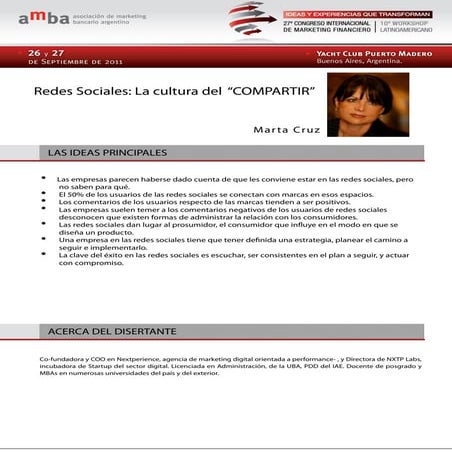 Redes sociales. La cultura del compartir