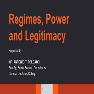 Regimes, Power and Legitimacy