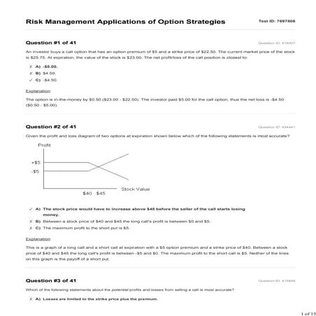 03 risk management applications of option strategies | PDF