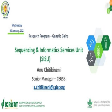 Research Program Genetic Gains (RPGG) Review Meeting 2021: Update on Sequenci...