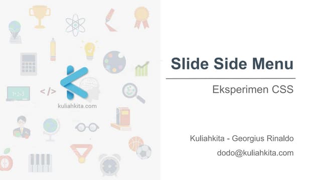 CSS Eksperimen - 03-3 Slide Side Menu