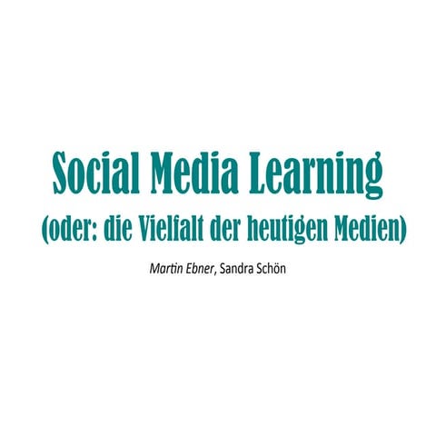 Social Media Learning