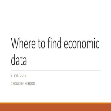 “Where to Find Economic Data”