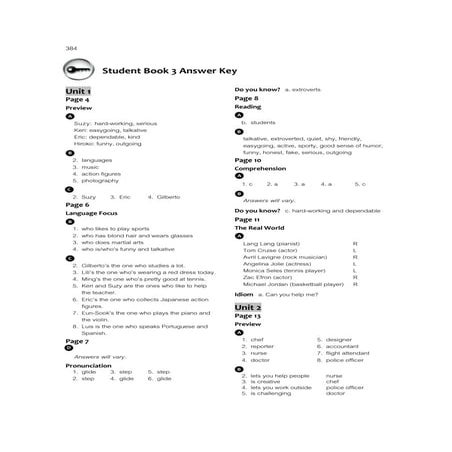 Time Zone M.3 Student Book Answer Keys