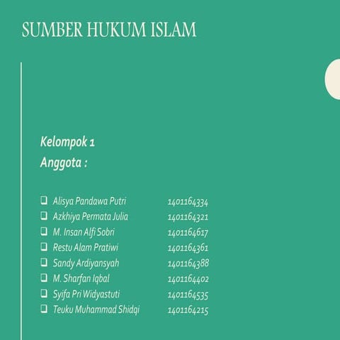 Sumber Hukum Islam