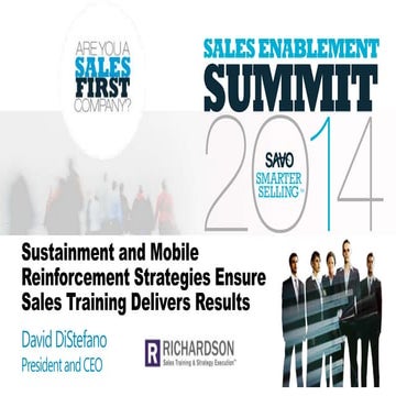 Sustainment and Mobile Reinforcement Strategies Ensure Sales Training Deliver...