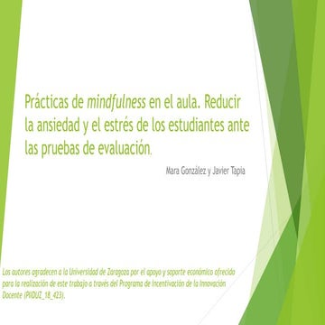 Control del estrés en la universidad a través de prácticas de atención plena