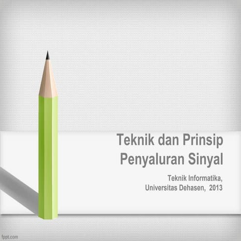 [Jarkom] Teknik penyaluran sinyal