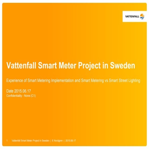 Innovation Summit 2015 - 03 - vattenfall - smart meter project in sweden
