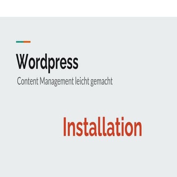 WordPress-Präsentation | PPT
