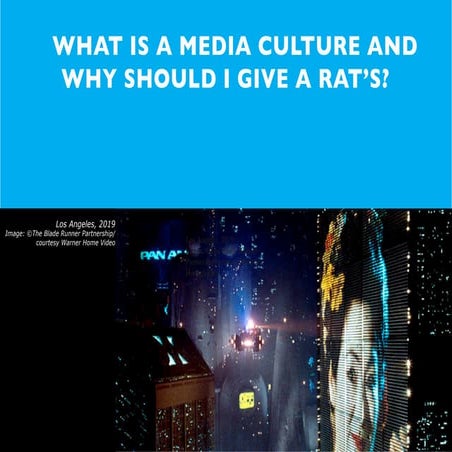 WTF is a media culture...and why should I give a rats?