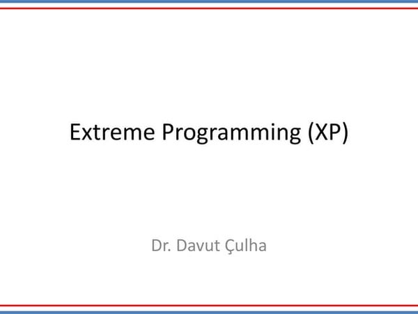 Agile Software Development with XP