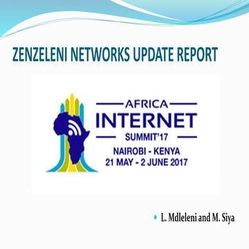 Zenzeleni Networks Update Report