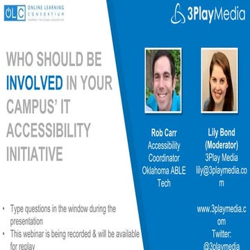 Who Should Be Involved in Your Campus' IT Initiative