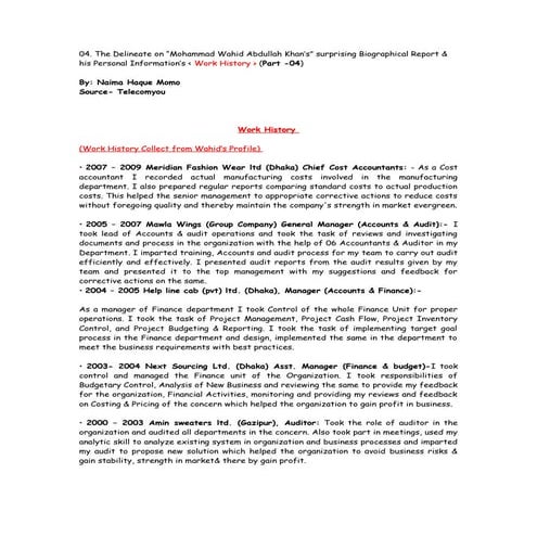 04. the delineate on “mohammad wahid abdullah khan’s” surprising biographical...