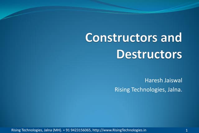 04. constructor & destructor | PPT