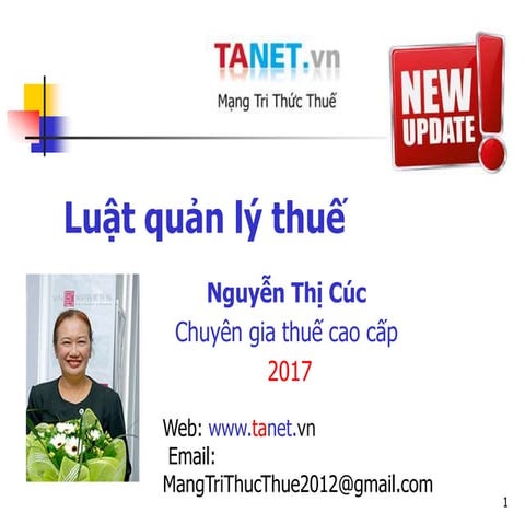 TANET - Luật Quản lý Thuế - Phần 2 (Mới 2017)