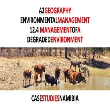 A2 CAMBRIDGE GEOGRAPHY: ENVIRONMENTAL MANAGEMENT - MANAGEMENT OF A DEGRADED E...