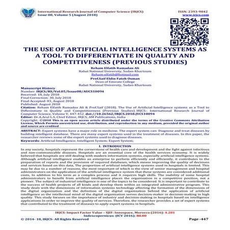 THE USE OF ARTIFICIAL INTELLIGENCE SYSTEMS AS A TOOL TO DIFFERENTIATE IN QUAL...