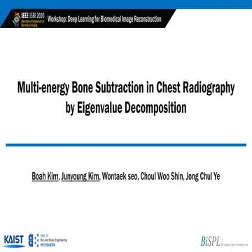 Multi-energy Bone Subtraction in Chest Radiography by Eigenvalue Decomposition