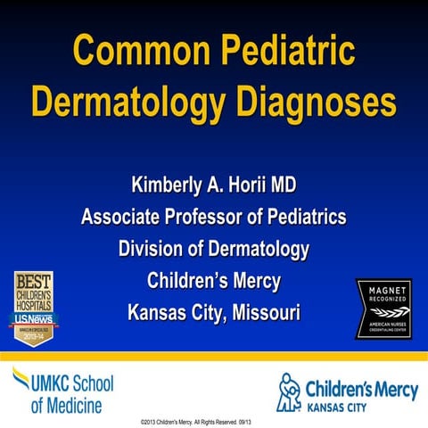 04. Common Pediatric Dermatology Diagnoses (Power Point Presentation) Autor K...