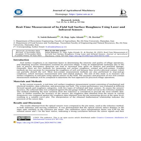 Real-Time Measurement of In-Field Soil Surface Roughness Using Laser ...