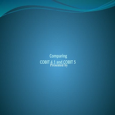 COBIT5 Framework Compare With41 Studying