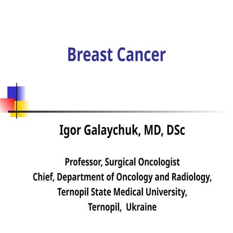 Breast cancer clinical presentation and management | PPT