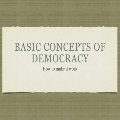 04 - Basic Concepts of Democracy
