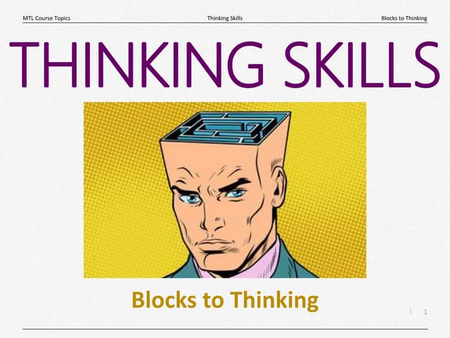 Blocks to Thinking