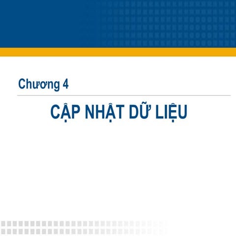 04   chuong 4 - cap nhat du lieu