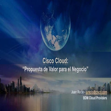 ExpoCloud2013 - Propuesta de Valor para el Negocio